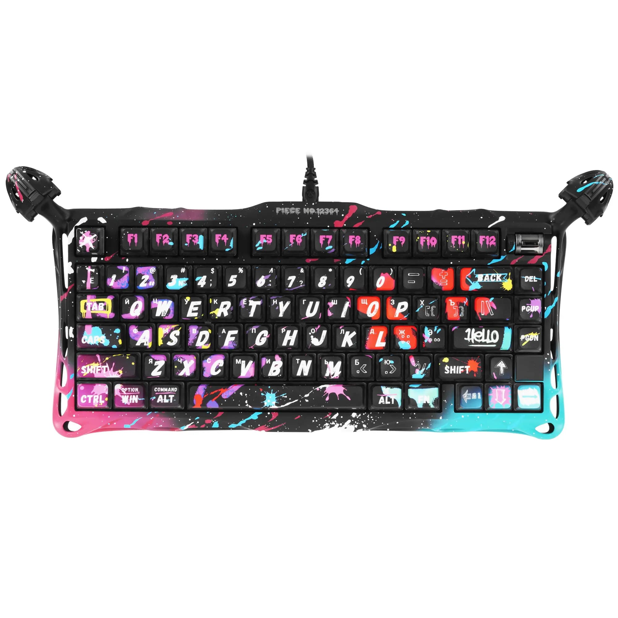 GravaStar Mercury V75 Pro Wired Keyboard Neon Graffiti