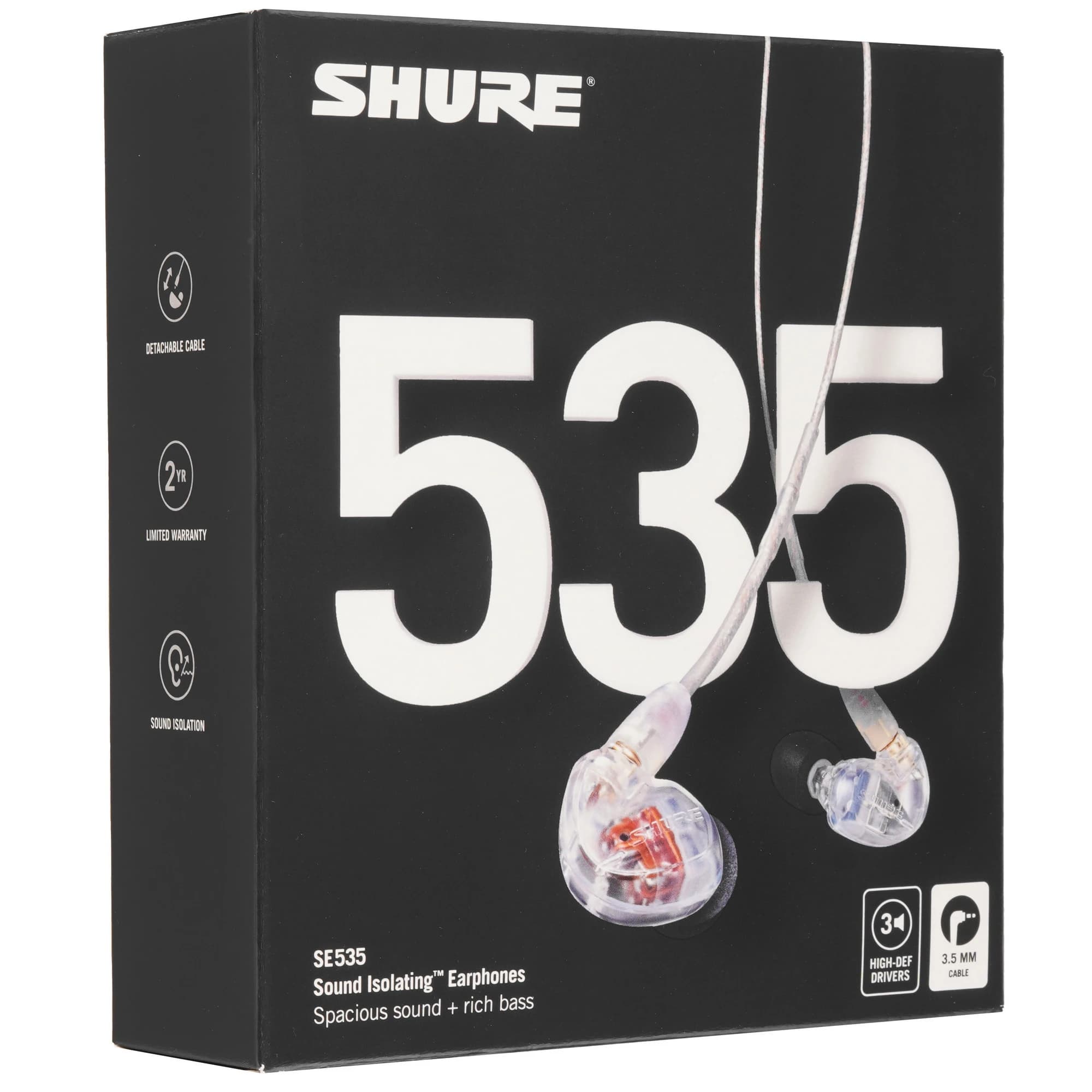Shure SE535 Wired Earphones Transparent